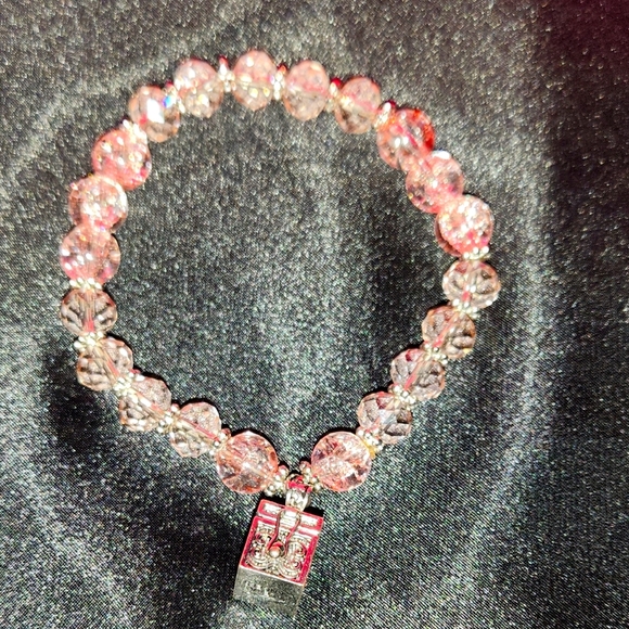 Alexa's Angels Prayer Box Charm Beaded Pink Crystal Bracelet, Large - Picture 5 of 8
